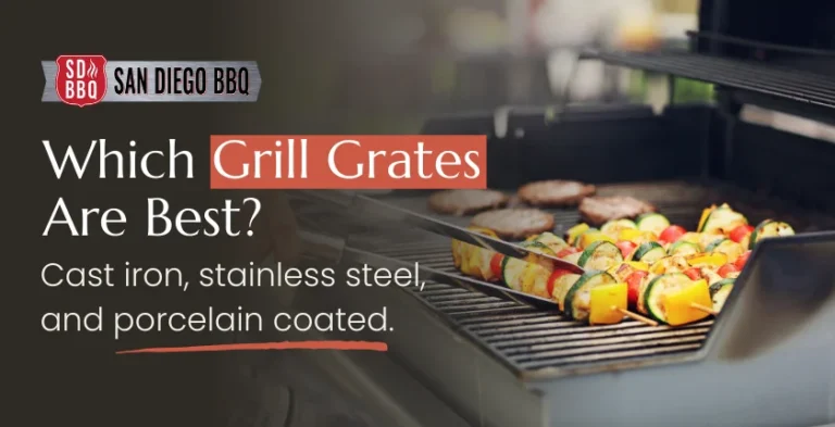 Comparison of grill grates made from cast iron, stainless steel, and porcelain-coated materials to help you choose the best option for your grilling needs.